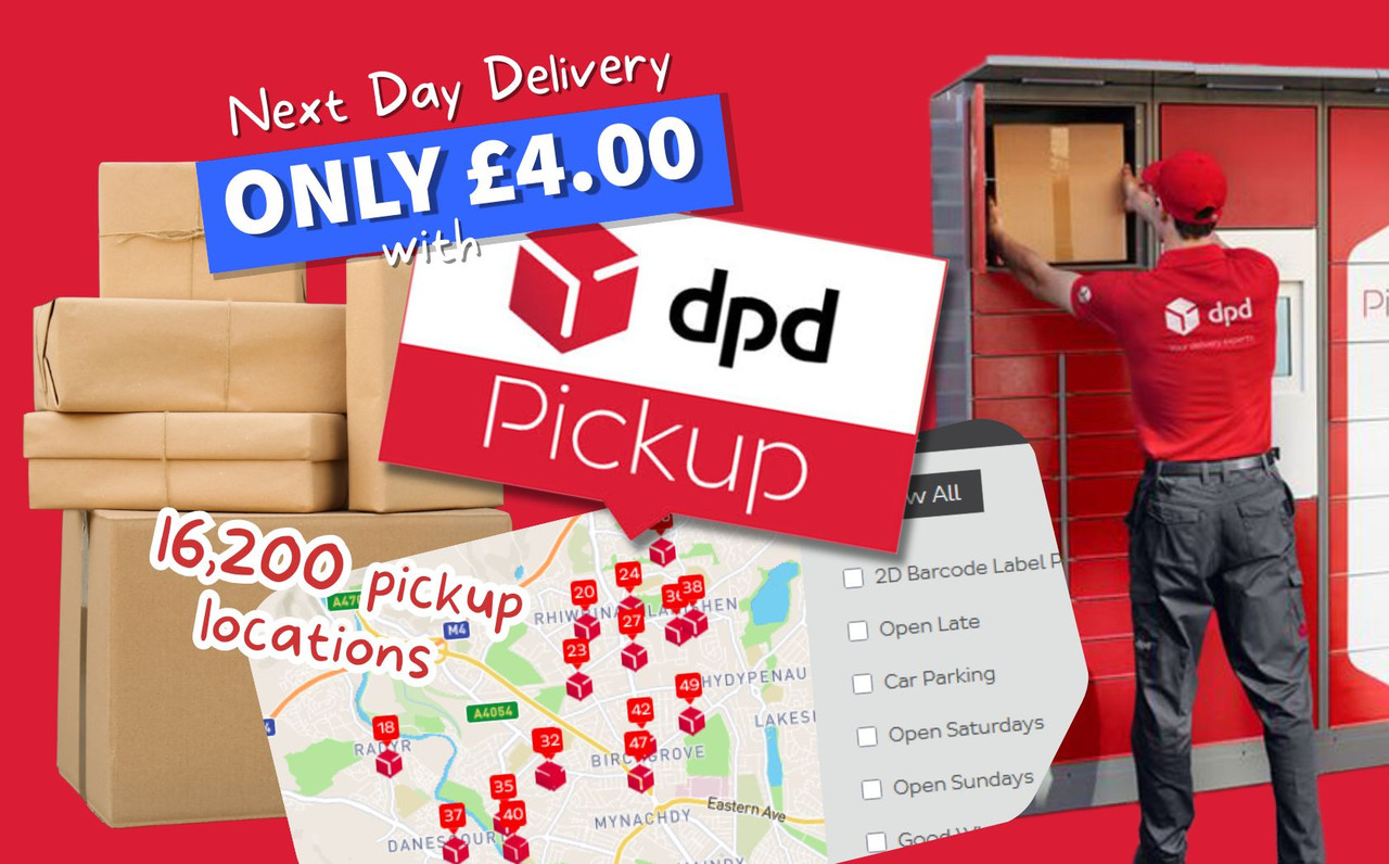 Next Day Delivery Only £4.00 with dpd Pickup